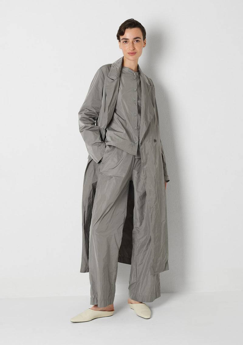 Katharina Hovman Long Coat heavy Taffeta, cement Sonderangebote