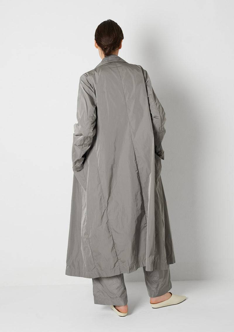 Katharina Hovman Long Coat heavy Taffeta, cement Sonderangebote