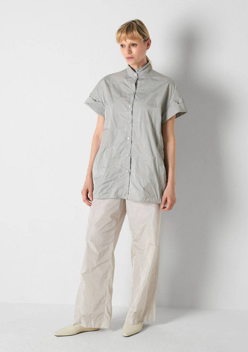 Katharina Hovman Short Sleeves heavy Taffetas, DOTS, silver Kostenlose Rückgabe