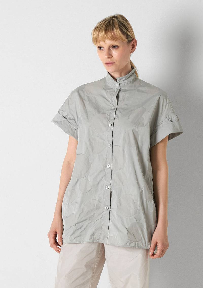 Katharina Hovman Short Sleeves heavy Taffetas, DOTS, silver Kostenlose Rückgabe