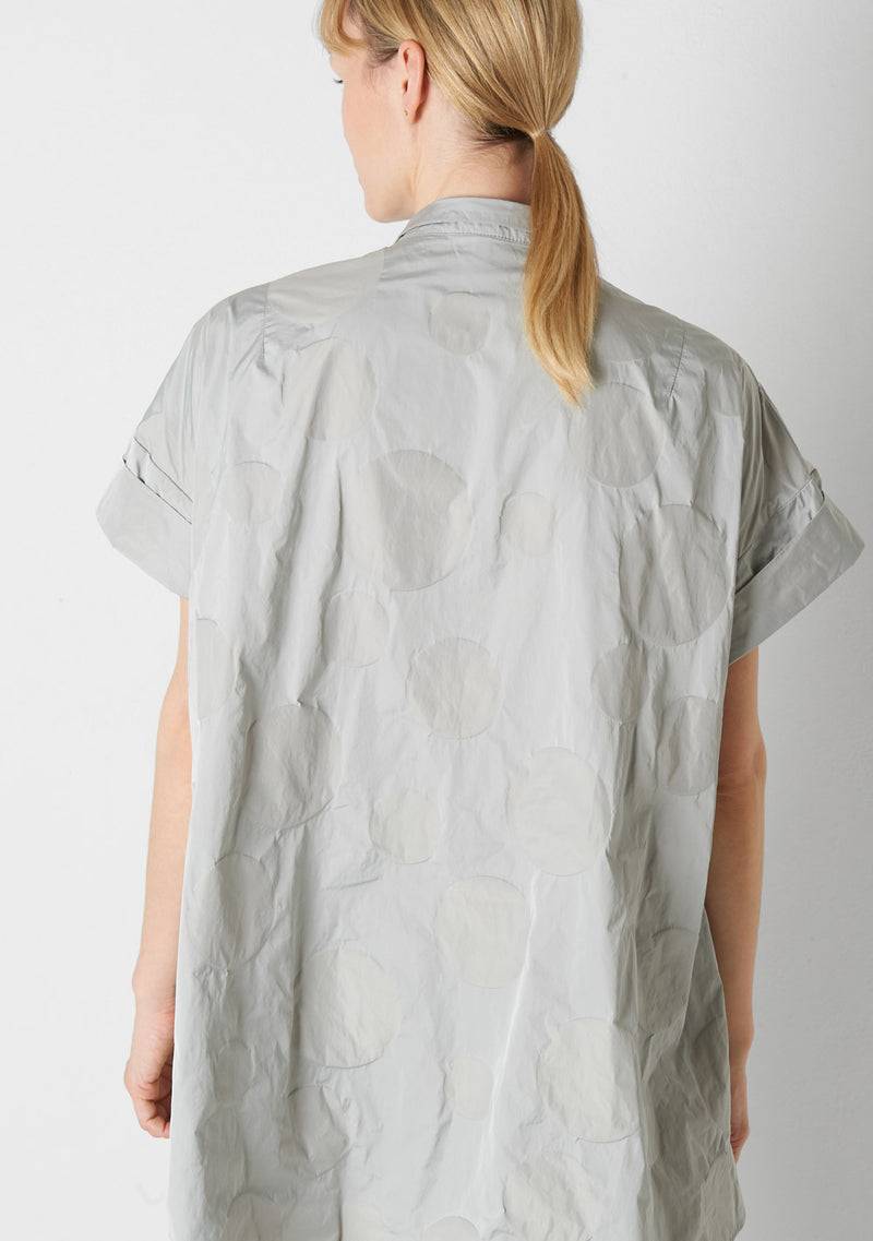Katharina Hovman Short Sleeves heavy Taffetas, DOTS, silver Kostenlose Rückgabe