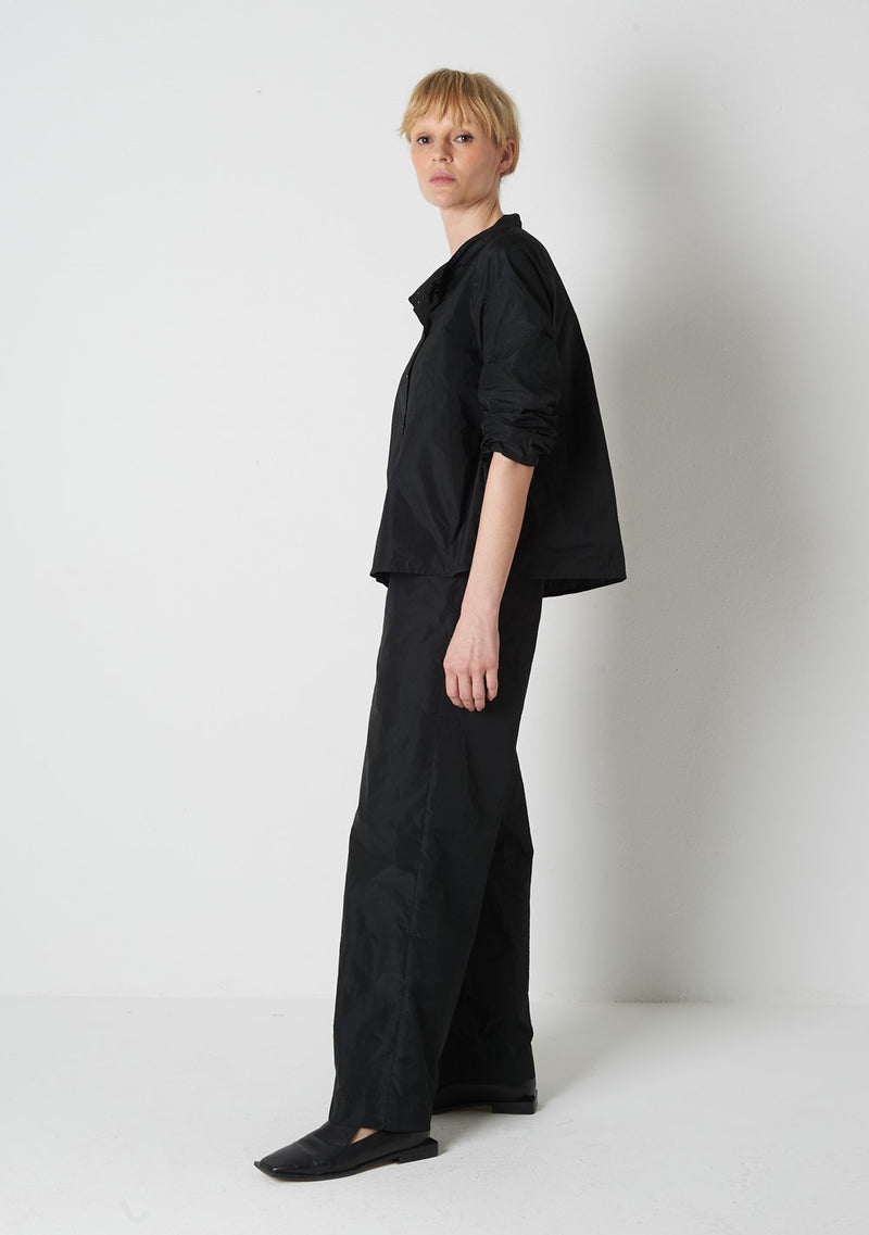Katharina Hovman Japanbluse RIBSTOP, black Begrenzte Freigabe