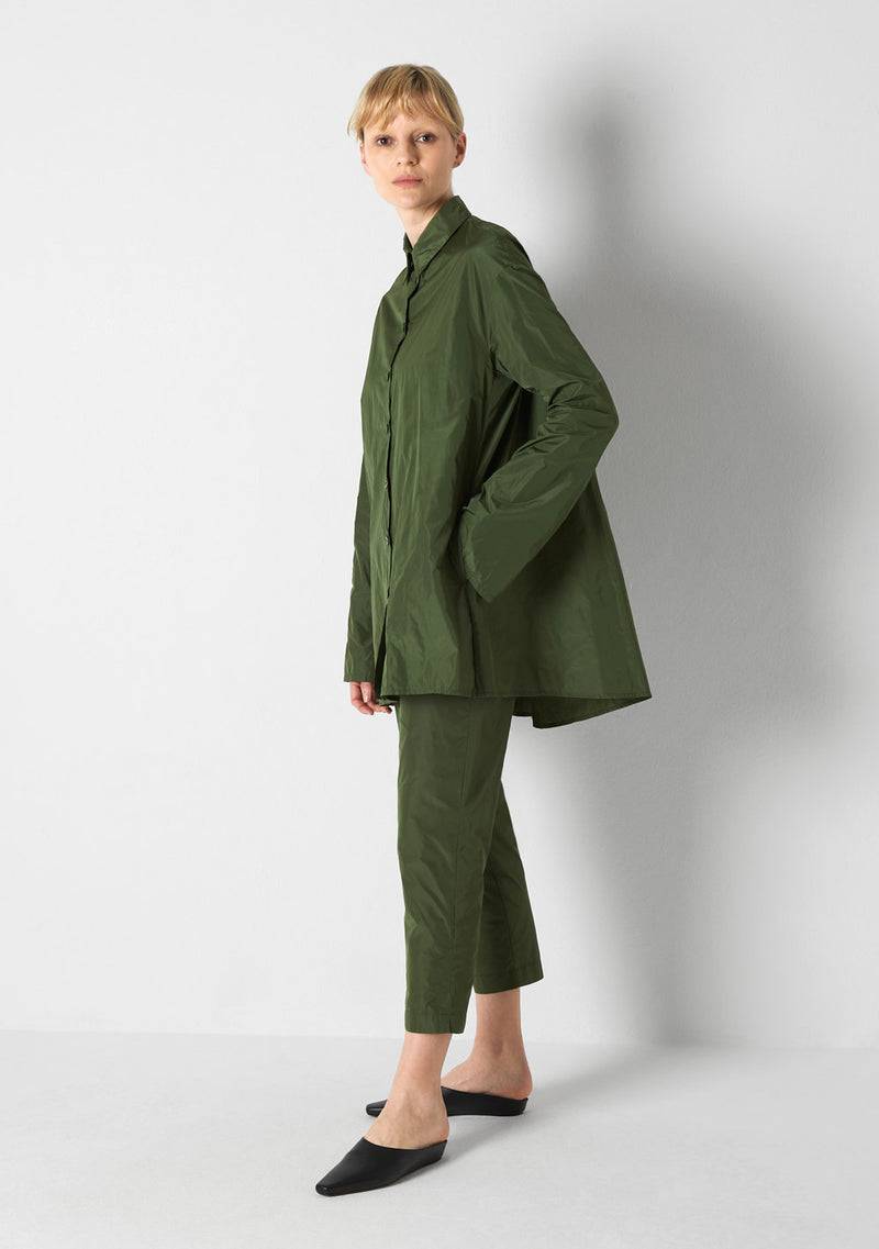 Katharina Hovman Bluse weit green tea Auslauf