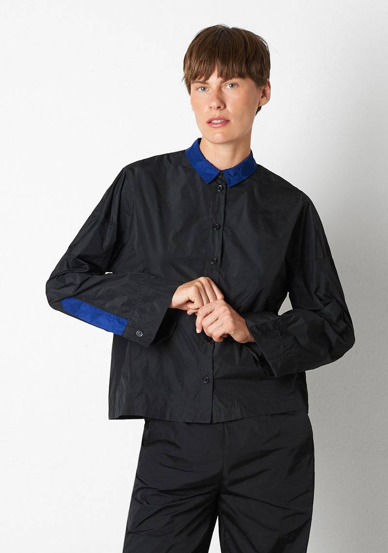 Katharina Hovman Kimonobluse black/royal VIP-Rabatte