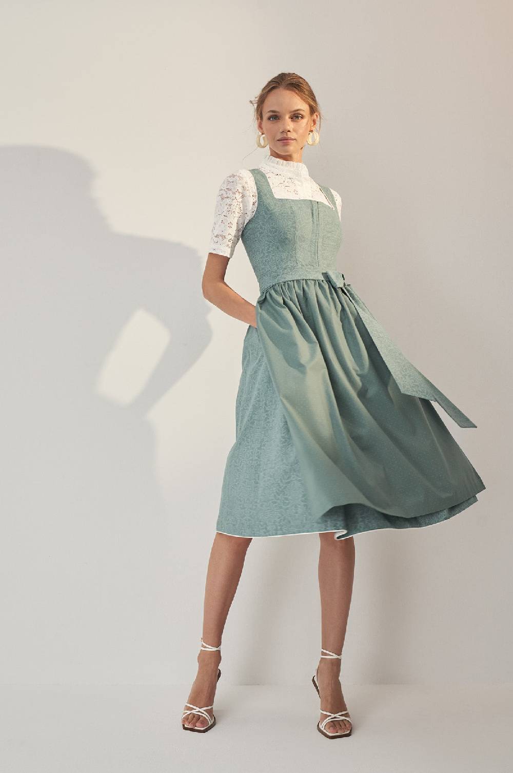 Kinga Mathe Dirndl Ally in Grün - 70cm Bis zu 60% Rabatt