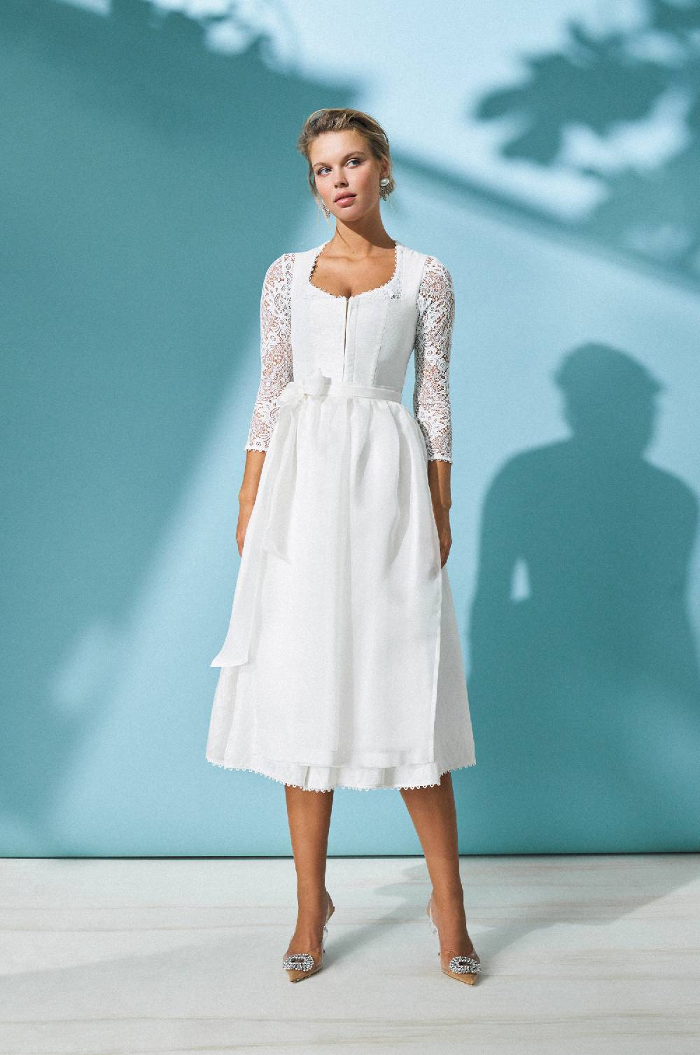 Kinga Mathe Dirndl Genova in Ivory Sonderangebot der Fabrik