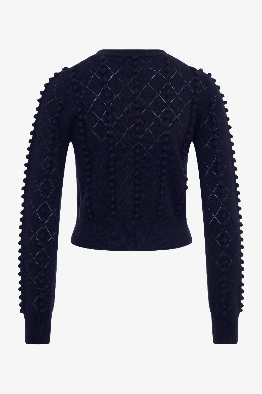 Kinga Mathe Cashmere Strickjacke Amalia in Nachtblau Kostenloser Versand international