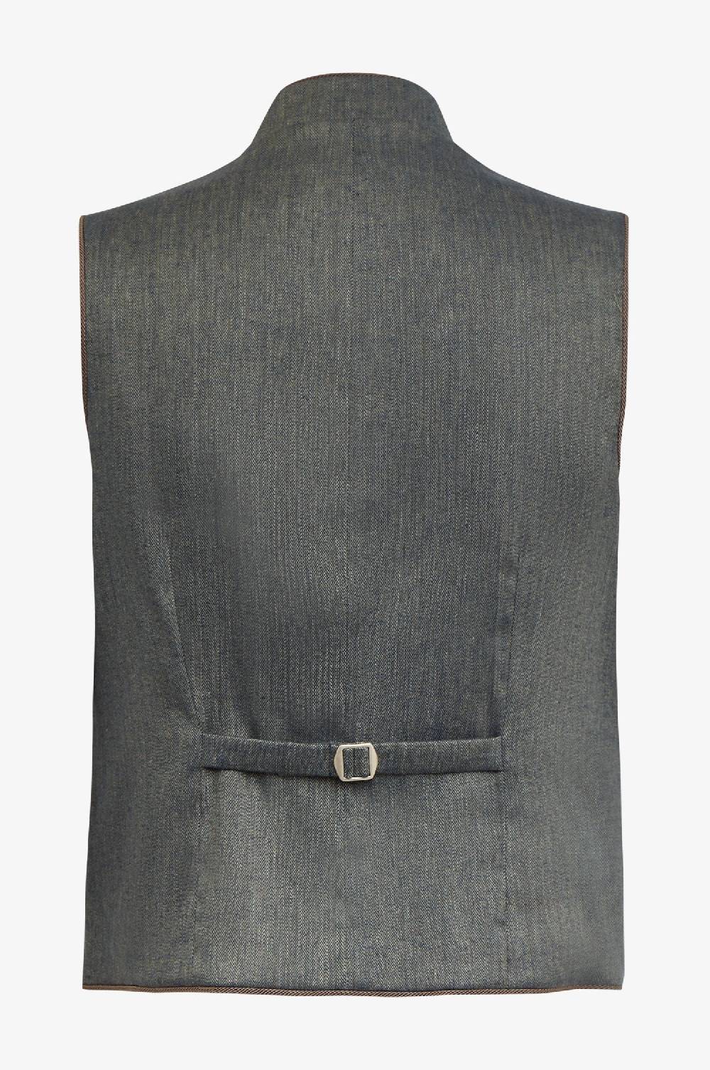 Kinga Mathe Leinengilet Nick in Nachtblau mit Paspel in Fango Cyber Monday