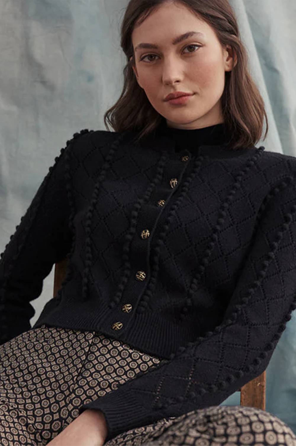 Kinga Mathe Cashmere Strickjacke Amalia in Schwarz Online Outlet