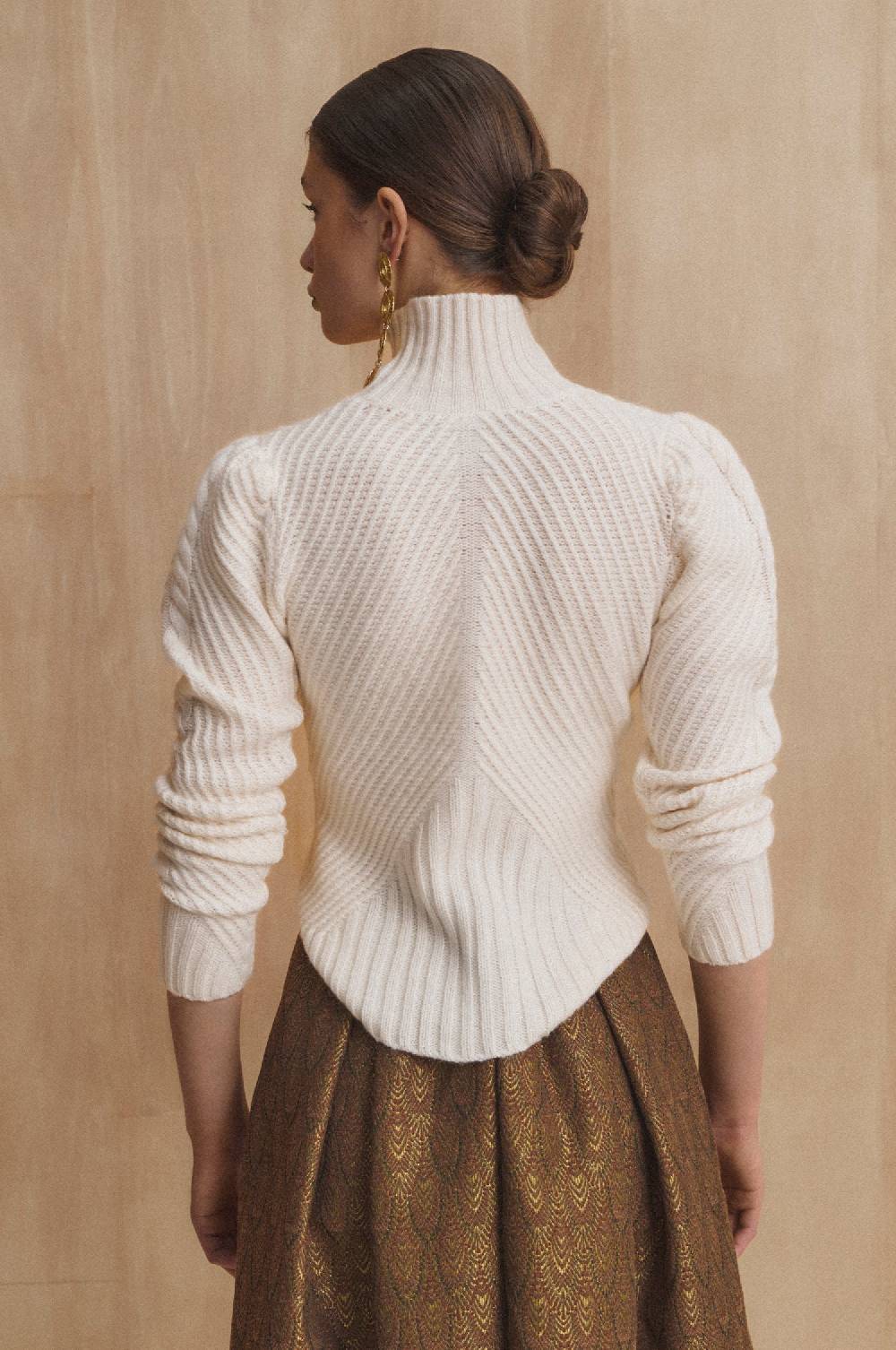 Kinga Mathe Cashmere Pullover Clara in Ivory Neuheiten