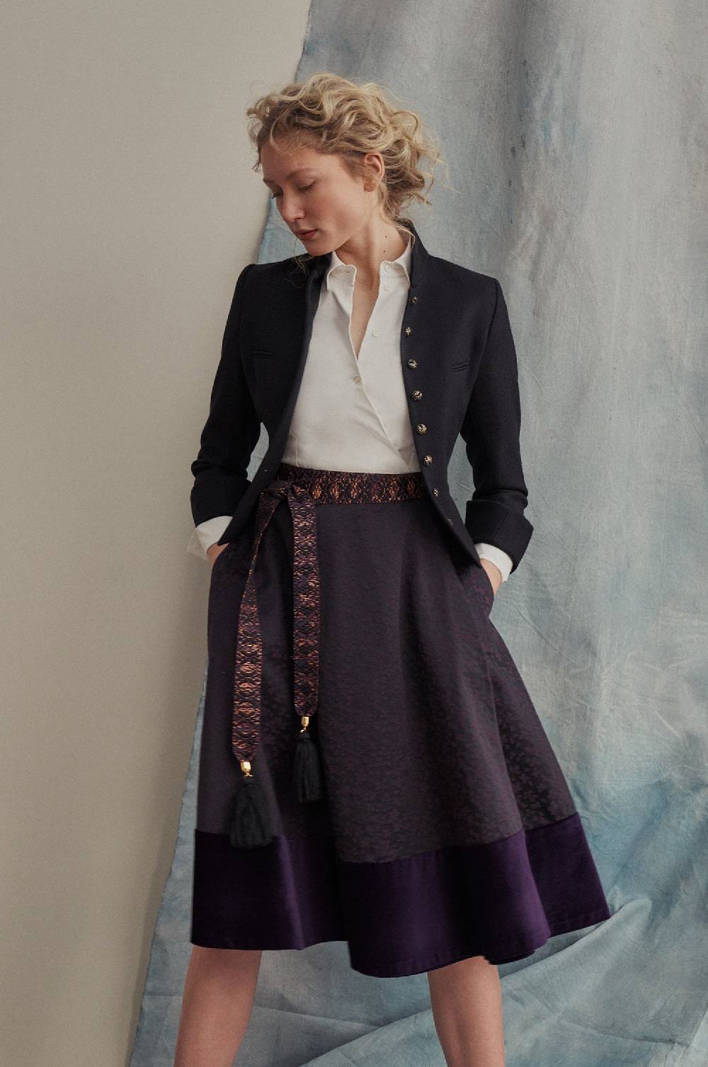 Kinga Mathe Kleid Mai in Aubergine Günstig kaufen