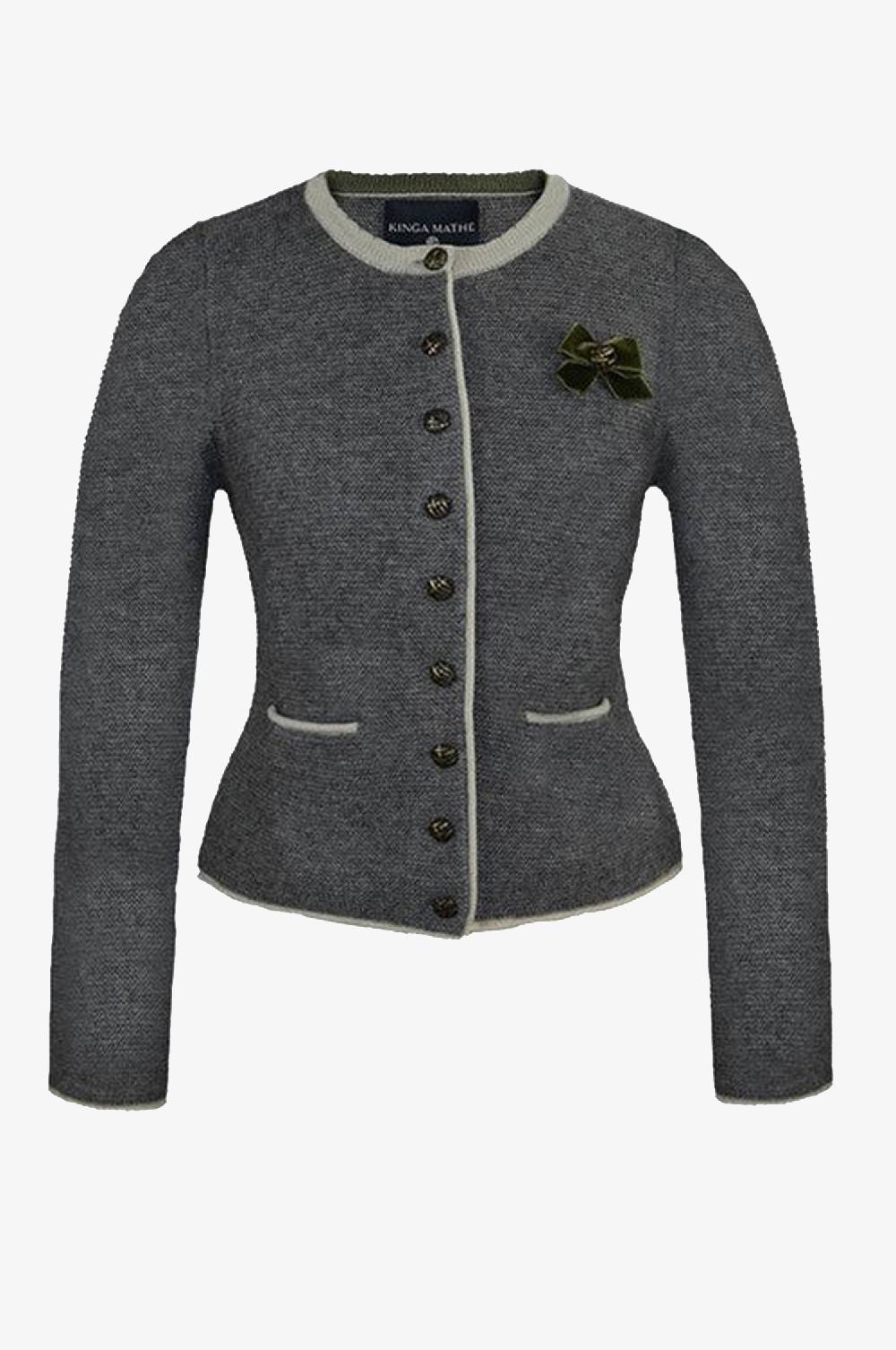 Kinga Mathe Cashmere Strickjacke Franziska in Grau Im Verkauf