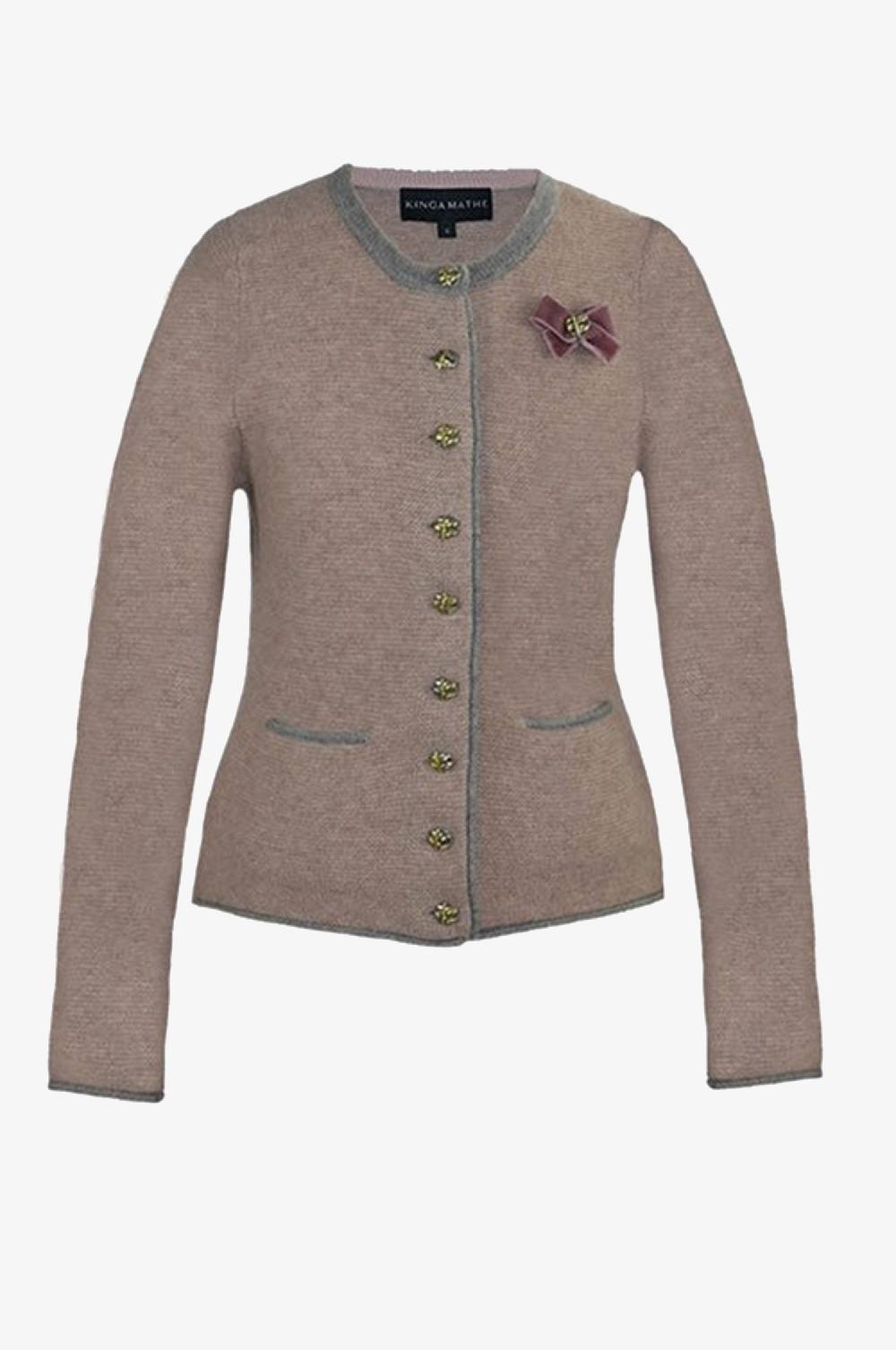 Kinga Mathe Cashmere Strickjacke Franziska in Puder zollfrei