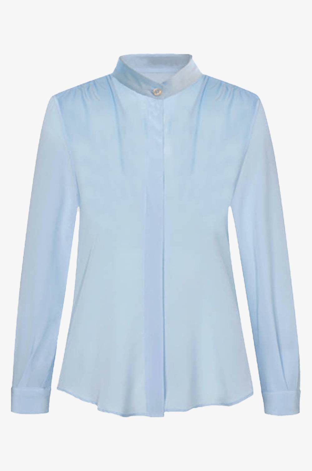 Kinga Mathe Seidenbluse Anette in Stahlblau Begrenztes Angebot