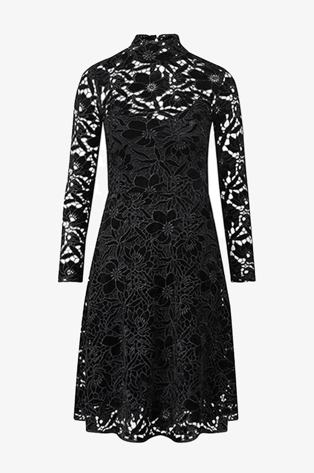 Kinga Mathe Samtkleid Evelyn in Schwarz Weihnachtsangebot