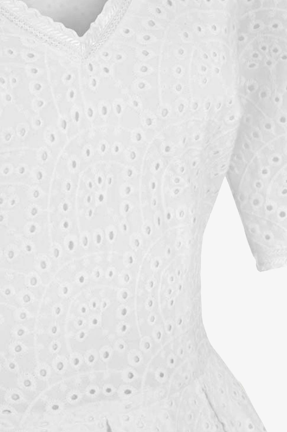 Kinga Mathe Baumwoll-Kleid Kloe in Weiß Jubiläumsangebot