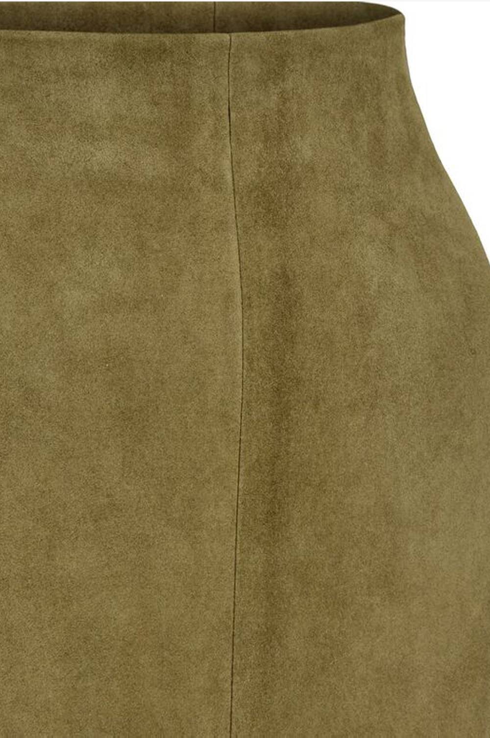 Kinga Mathe Lederrock Deborah in Khaki Neueste Mode