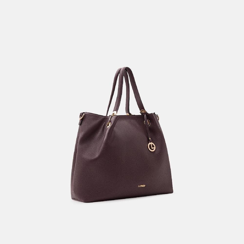 L. Credi Ebony Shopper dark plum Kostenlose Rückgabe