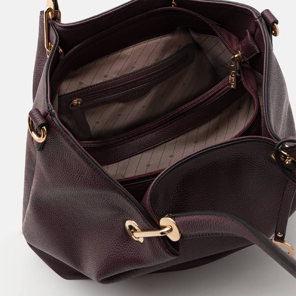 L. Credi Ebony Shopper dark plum Kostenlose Rückgabe