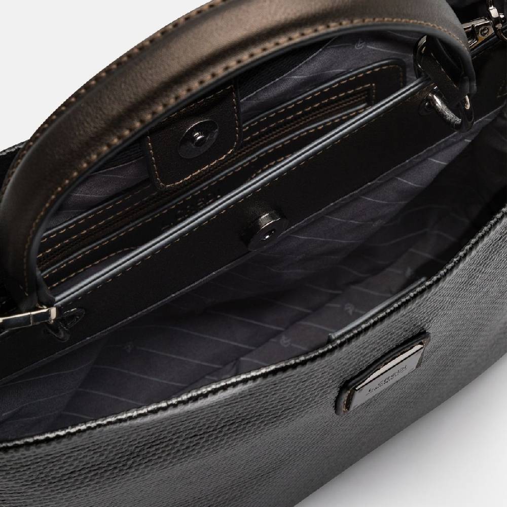 L. Credi Nadine Henkeltasche schwarz Outlet