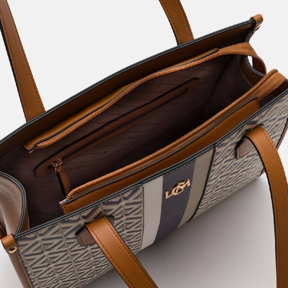 L. Credi Melina Shopper beige multi Begrenztes Angebot