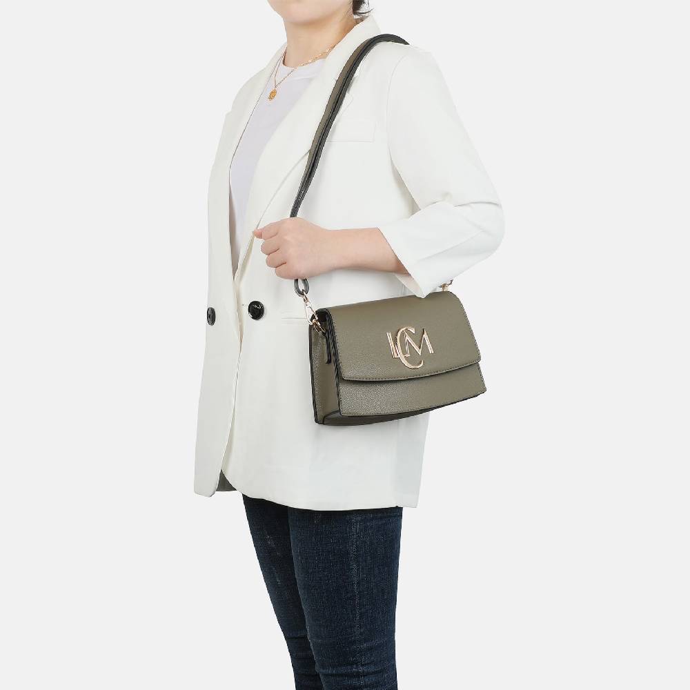 L. Credi Lauretta Umhängetasche khaki Zeitlich begrenztes Angebot