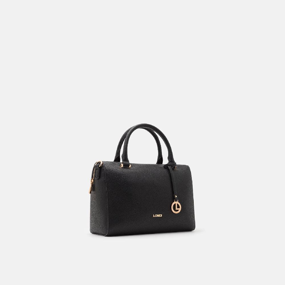 L. Credi Nura Henkeltasche schwarz Tiefpreis