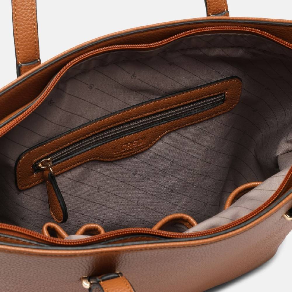 L. Credi Maxima Shopper cognac Günstiger Verkauf