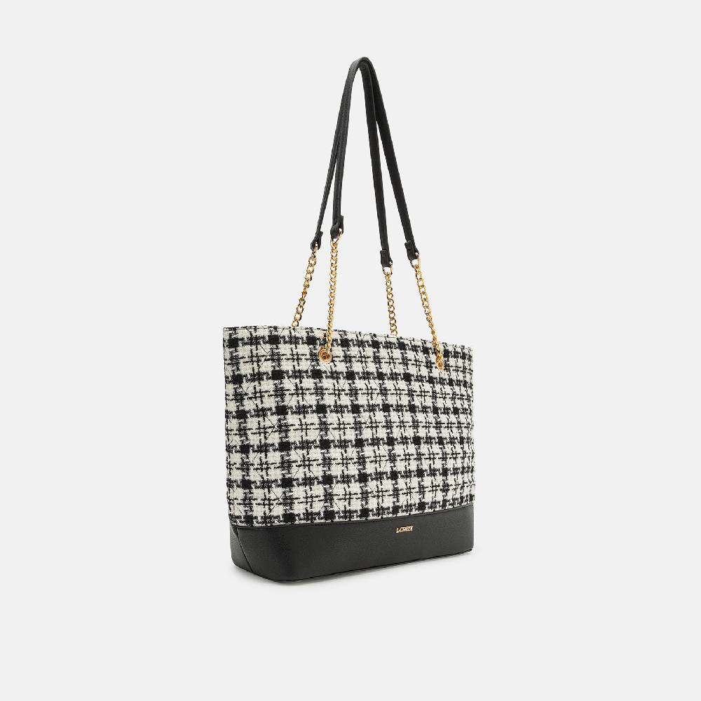 L. Credi Naissa Shopper schwarz / offwhite Lagerräumung