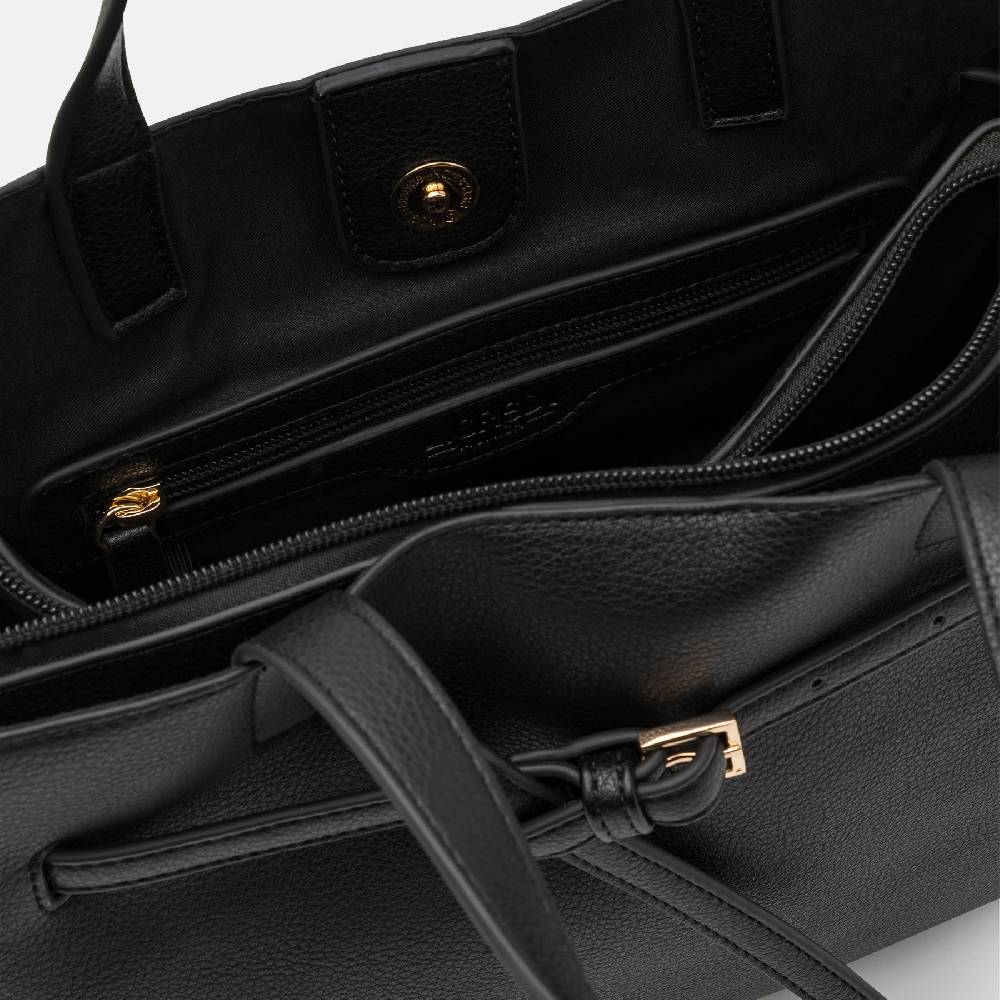 L. Credi Nieke Henkeltasche schwarz im Angebot