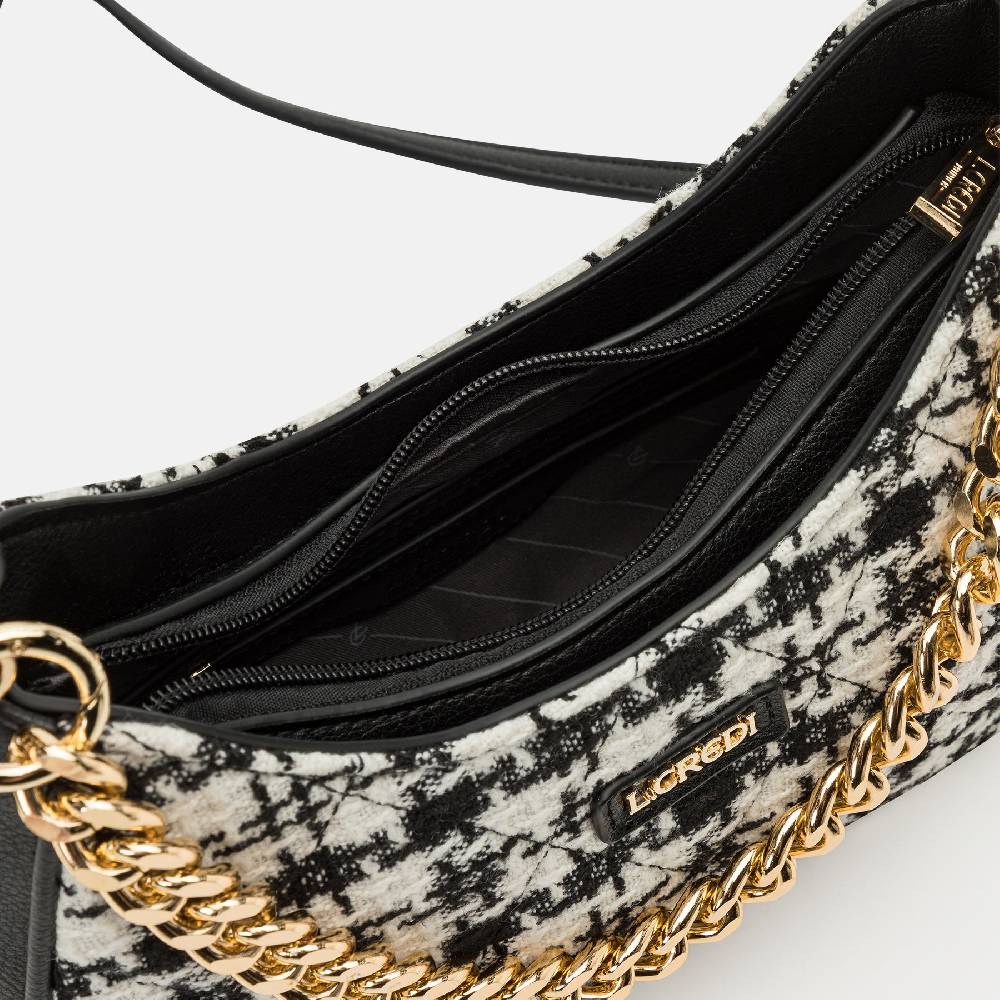 L. Credi Naissa Hobo schwarz / offwhite Schlussverkauf