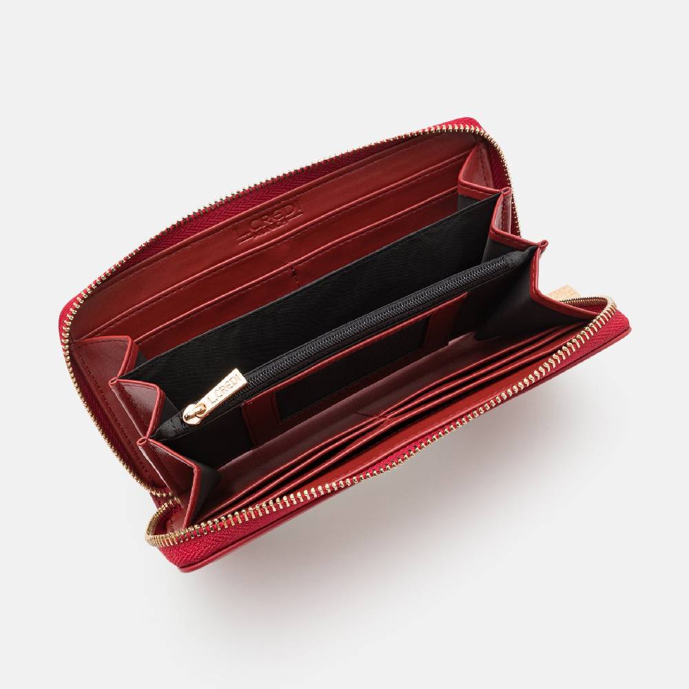 L. Credi Olga Portemonnaie dark red Top Angebot