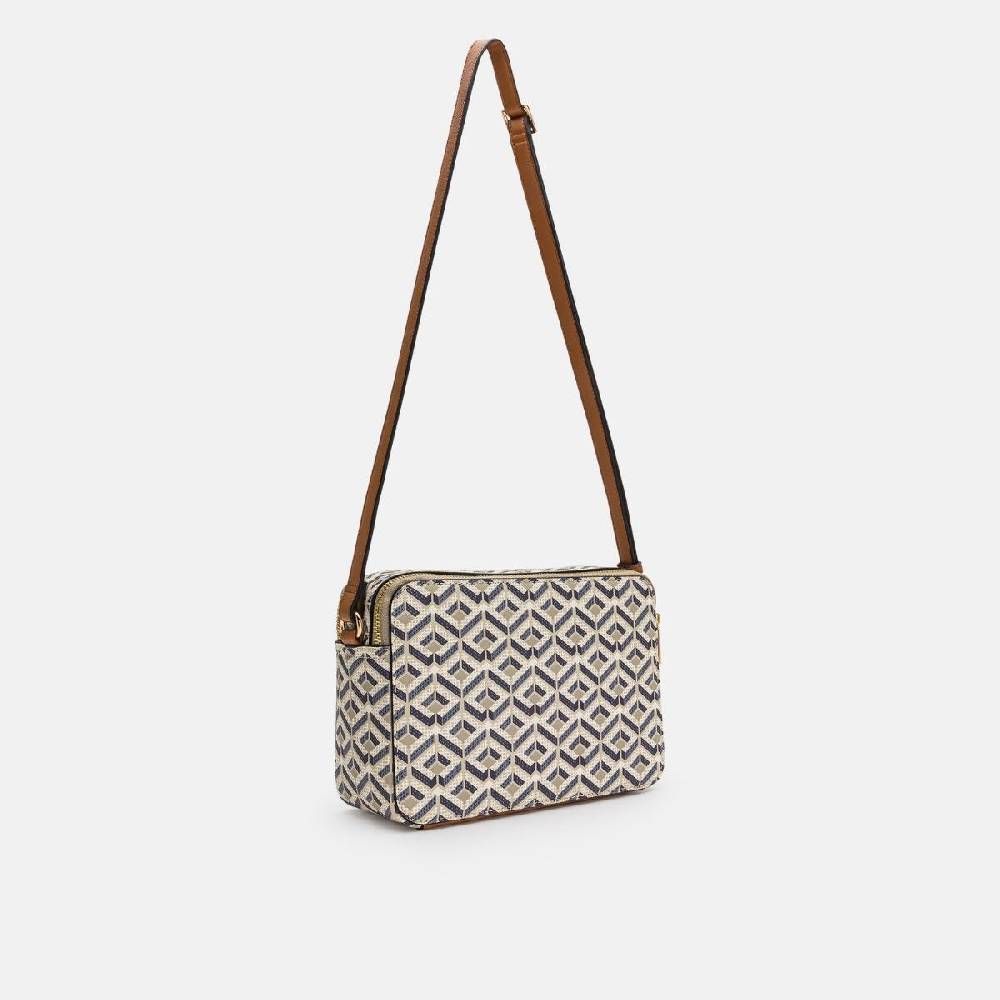 L. Credi Melina Umhängetasche beige multi Im Verkauf
