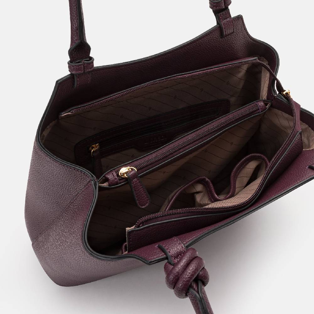 L. Credi Nalina Hobo dark plum 50% Rabatt mit kostenlosem Versand
