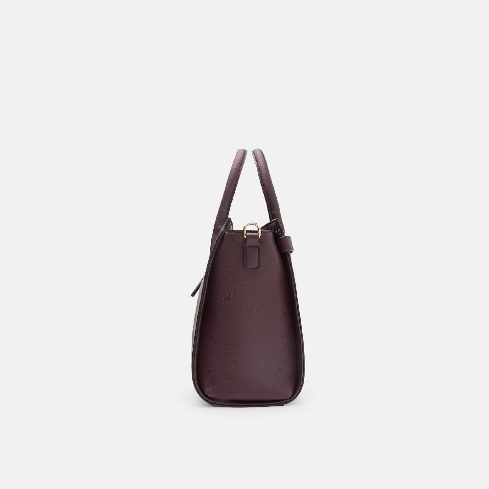 L. Credi Konstanze Henkeltasche dark plum Schlussverkauf