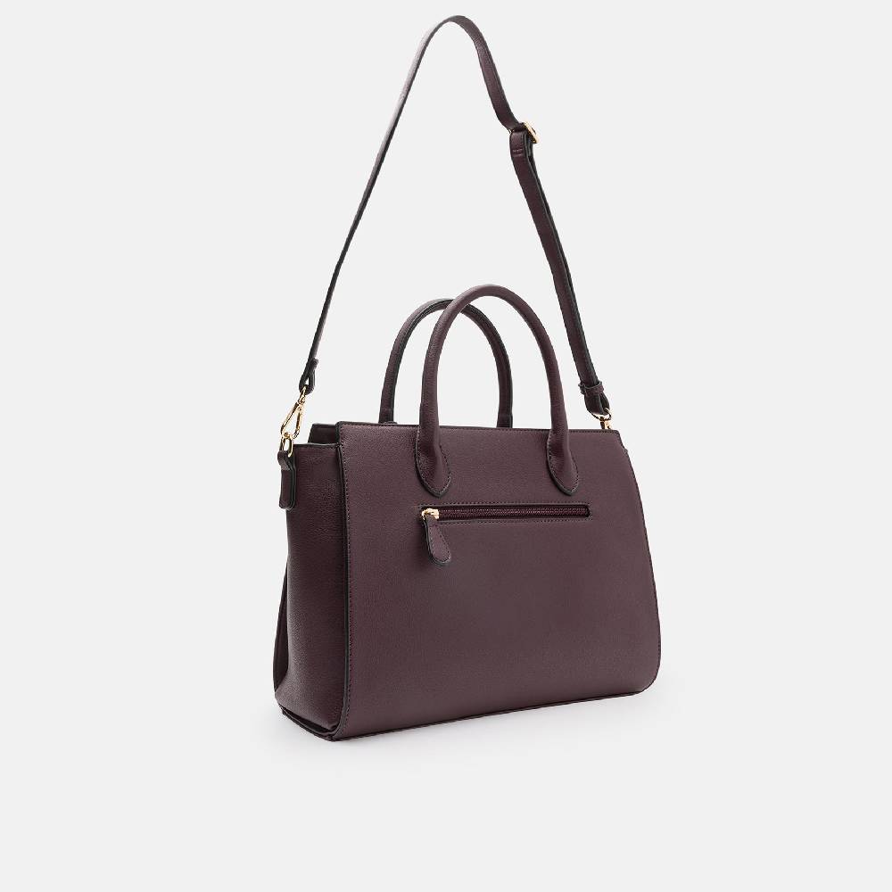 L. Credi Konstanze Henkeltasche dark plum Schlussverkauf