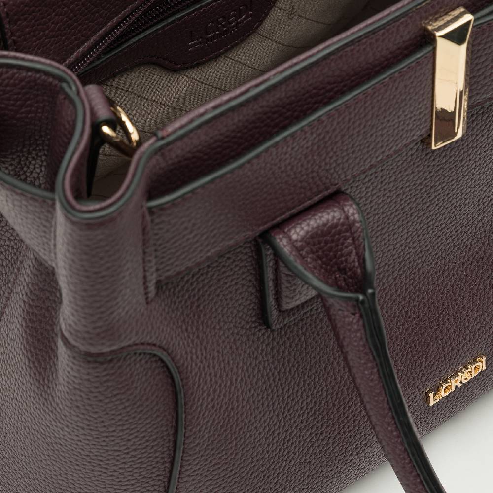 L. Credi Nadira Henkeltasche dark plum Fabrik Onlineshop