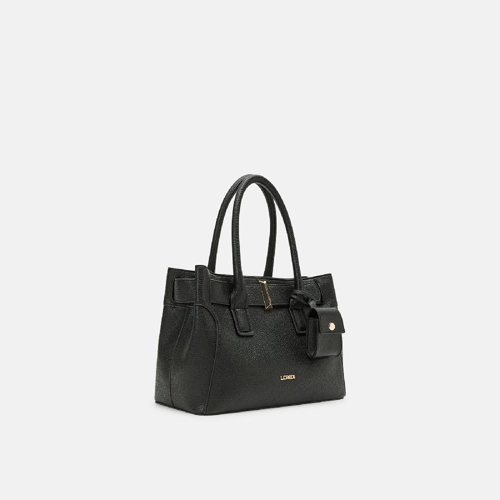 L. Credi Nadira Henkeltasche schwarz Fabrikpreis