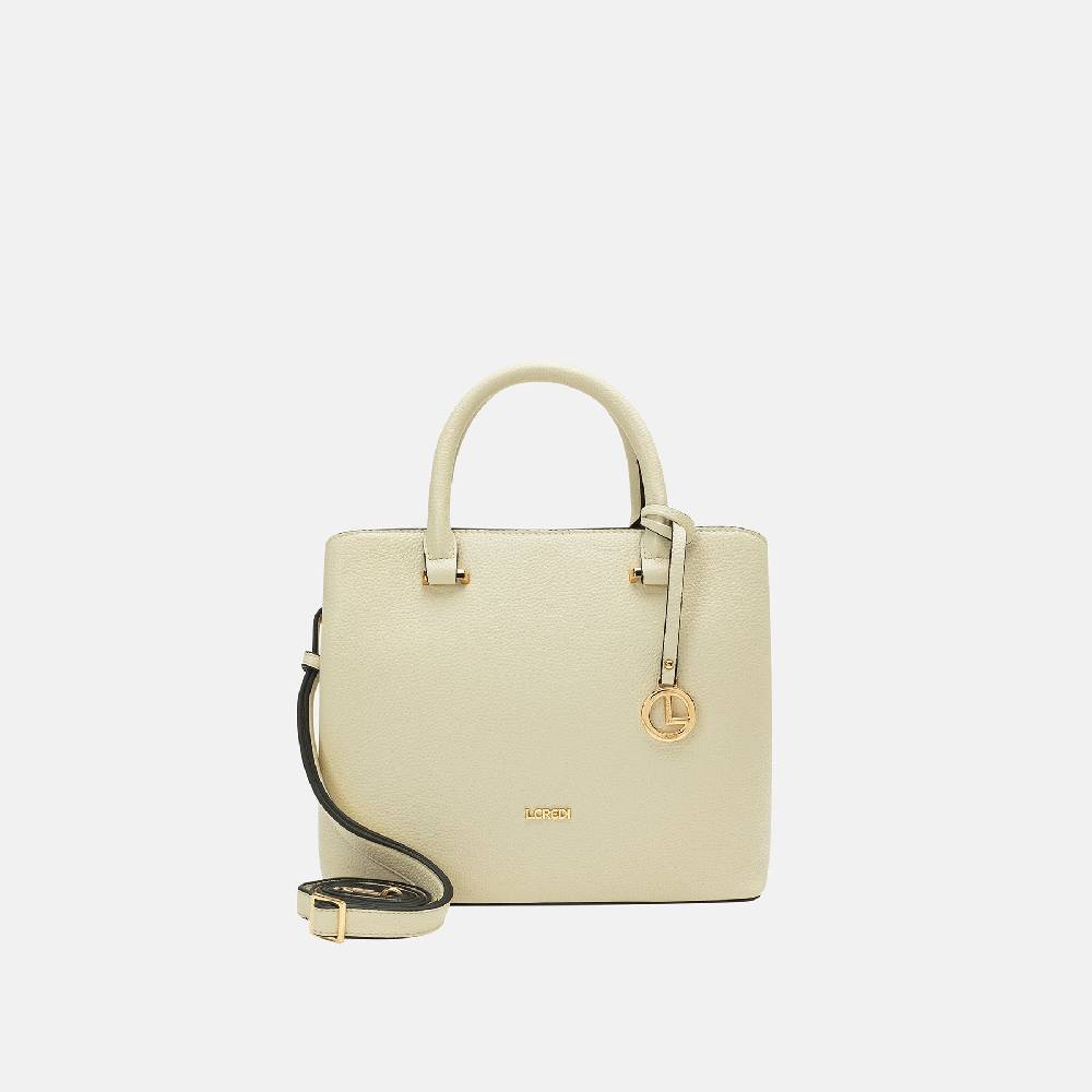 L. Credi Maxima Henkeltasche creme Preisnachlass