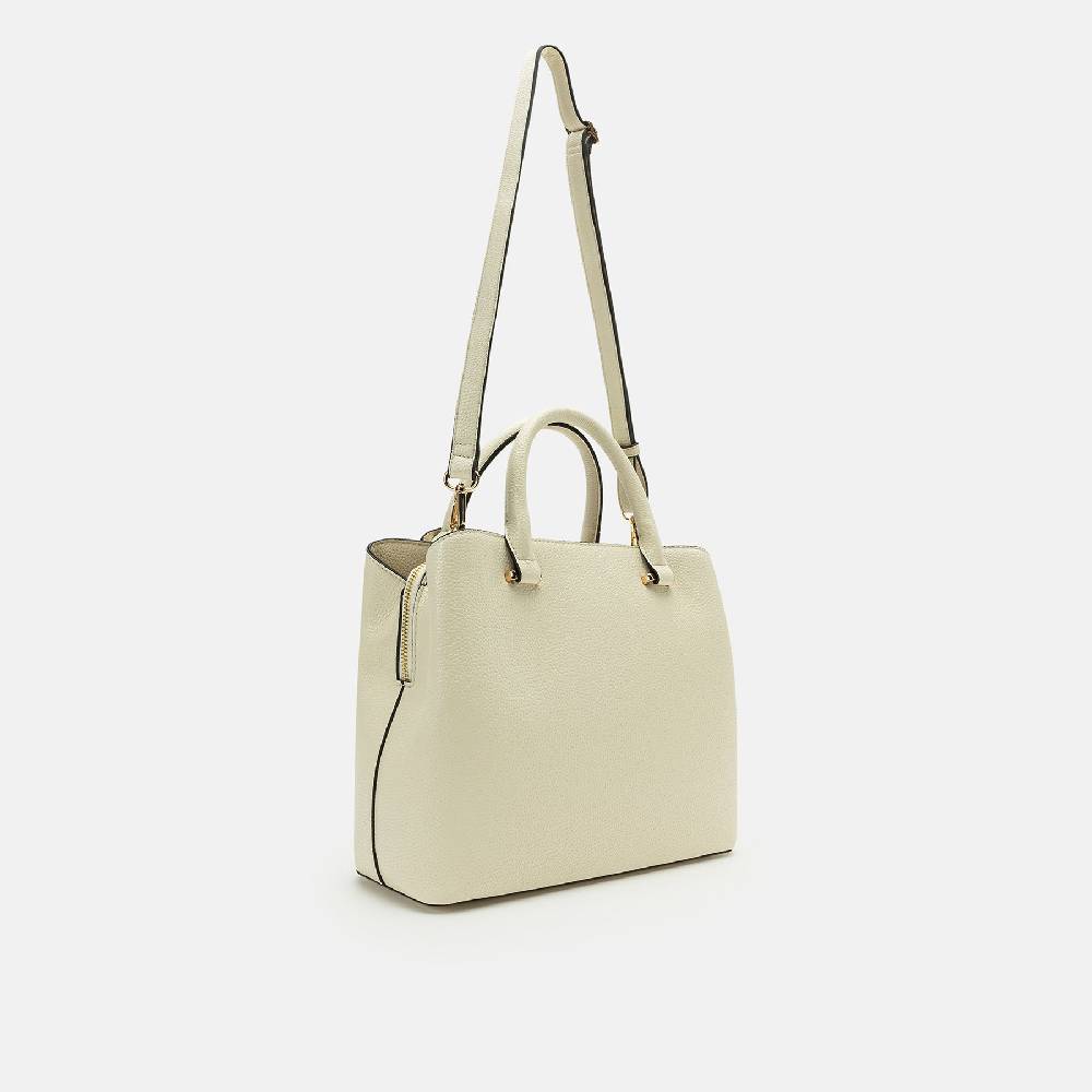 L. Credi Maxima Henkeltasche creme Preisnachlass