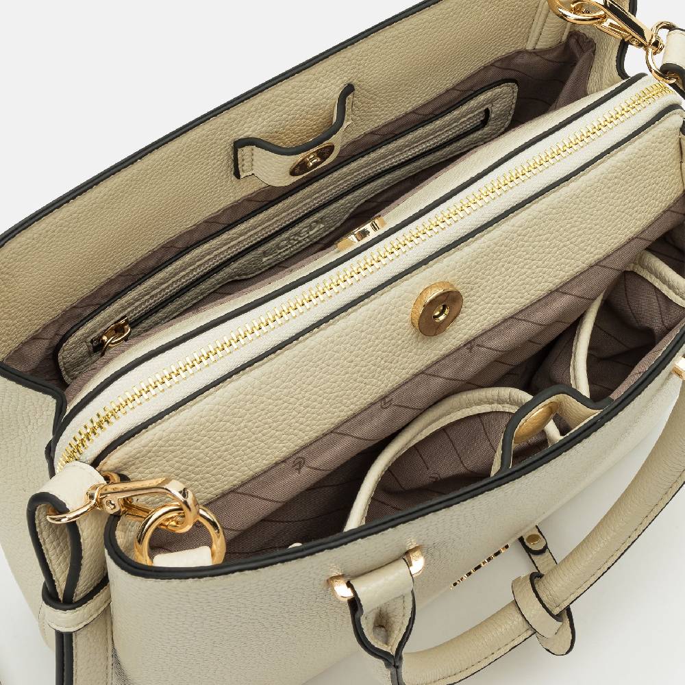 L. Credi Maxima Henkeltasche creme Preisnachlass