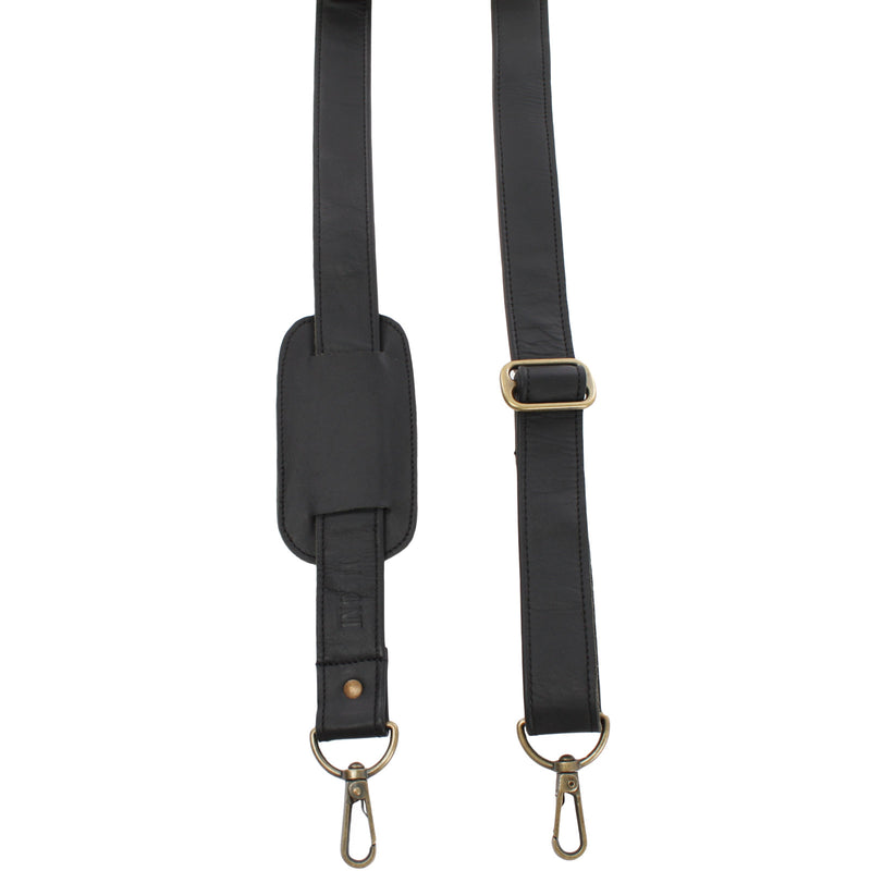 Leconi Trageriemen Leder schwarz breit 150cm LEC-R3 Lagerräumung
