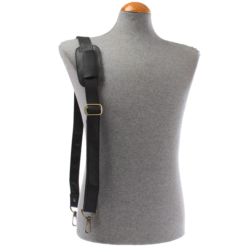 Leconi Trageriemen Leder schwarz breit 150cm LEC-R3 Lagerräumung