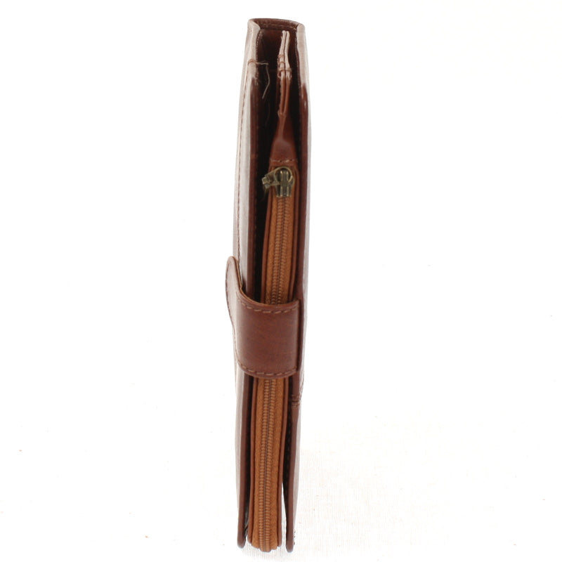Leconi Geldbörse Damen Portemonnaie Leder braun LE9017 Top Angebot