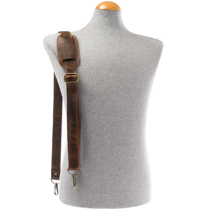 Leconi Trageriemen Leder schlamm breit 150cm LEC-R3 Online Outlet