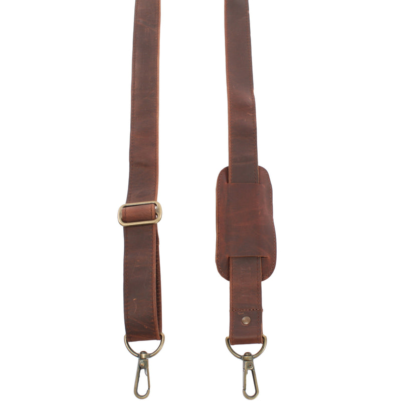 Leconi Trageriemen Leder braun breit 150cm LEC-R3 Zeitlich begrenztes Angebot