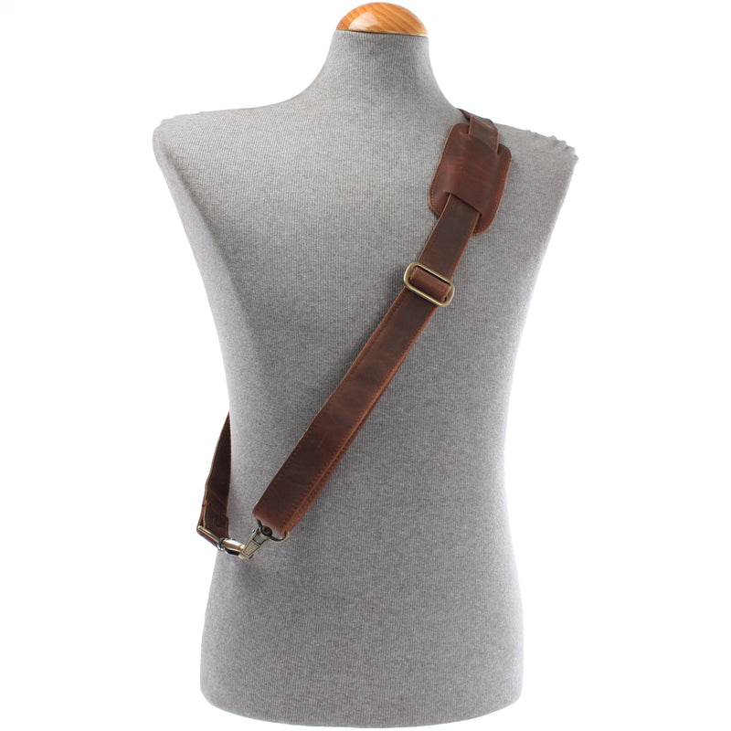 Leconi Trageriemen Leder braun breit 150cm LEC-R3 Zeitlich begrenztes Angebot
