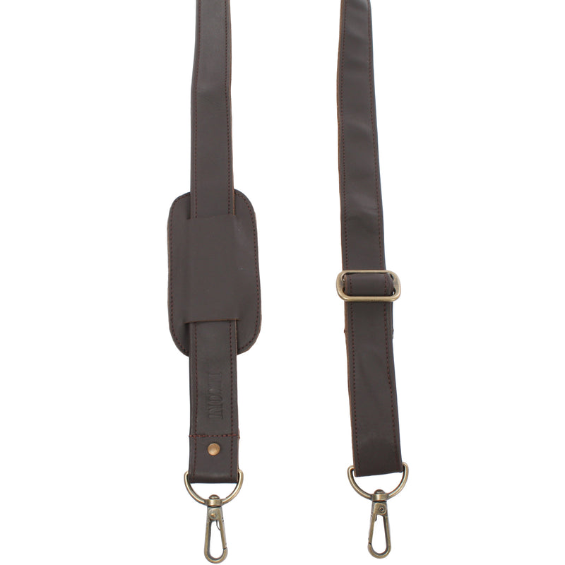 Leconi Trageriemen Leder dunkelbraun breit 150cm LEC-R3 Exklusive Angebote