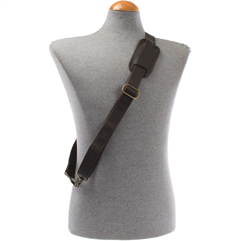 Leconi Trageriemen Leder dunkelbraun breit 150cm LEC-R3 Exklusive Angebote
