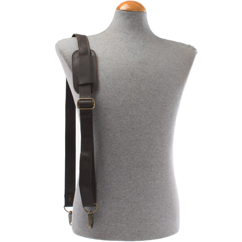Leconi Trageriemen Leder dunkelbraun breit 150cm LEC-R3 Exklusive Angebote